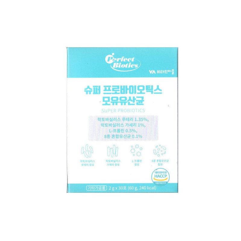 Vitamin Village 퍼펙트바이오틱스 슈퍼 프로바이오틱스 모유유산균 2g x 30포 /