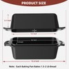 EAOENLS 9×5 Inch Cast Iron Loaf Pan with Lid, 2-in-1