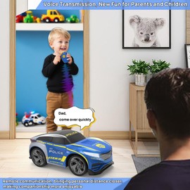 BORSTOYPRO Kids Remote Control Police Car with Multiple Voice Features, RC Police Car Toy for boys with Voice Changing,Flashing Lights,Siren Sounds RC Racer Cars Gift for Boys Girls ages 3 4 5 6 7 8