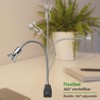 ledscom.de LESCH Socket Lamp Gooseneck Reading Lamp Chrome / Black