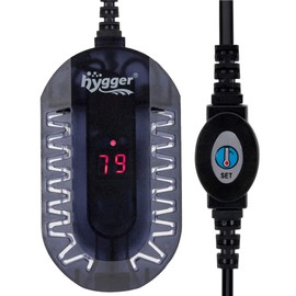 hygger Mini Glass Aquarium Heater Adjustable LED Digital Temperature Display Small Tank Heater for Turtle Betta Fish Bowl with Protective Guard 100W