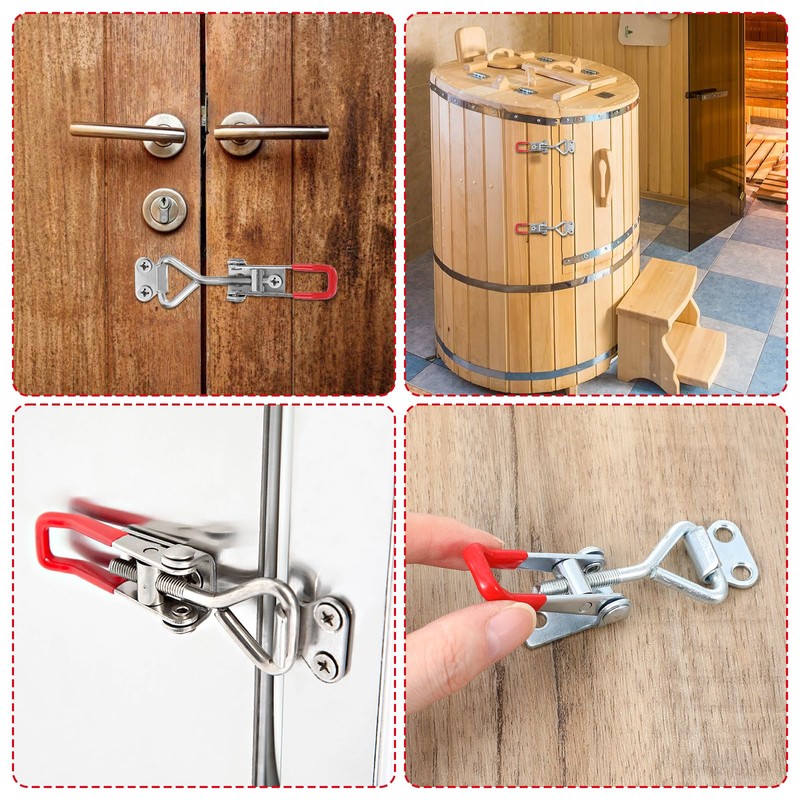 4 PCS Toggle Clamp Draw Latch Adjustable Pull Latchs Clamp