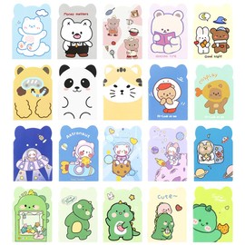 20Pcs Mini Notebook for Kids,Animal Notebooks Pocket Notepads 12 x 8.5cm Small Journal Panda Bear Dinosaur Horizontal Line Notebooks for Office Home Travel Student Memo Notepads School Supplies