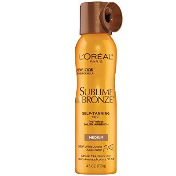 L'Oreal SUBLIME BRONZE Self-Tannning Mist, Medium Natural Tan 4.60 oz ( Pack of 3)