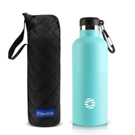 FJbottle Water Bottle, 25.4 fl oz (750 mL), Vacuum Insulated, Heat/Cold Retention, 2nd Gen, Sports Bottle, Direct Drinking, Stainless Steel Bottle, For Sports Drinks, w/Water Bottle Cover, For Boys/Girls/Adults/Children, Tiffany Blue