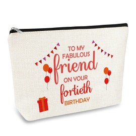 40th Birthday Gifts for Her Best Friend 40 Year Old Birthday Gifts Makeup Bag Thirtieth Birthday Presents Happy 40th Birthday Decorations Cosmetic Bag 1984 Birthday Gift for Women Sister Friends