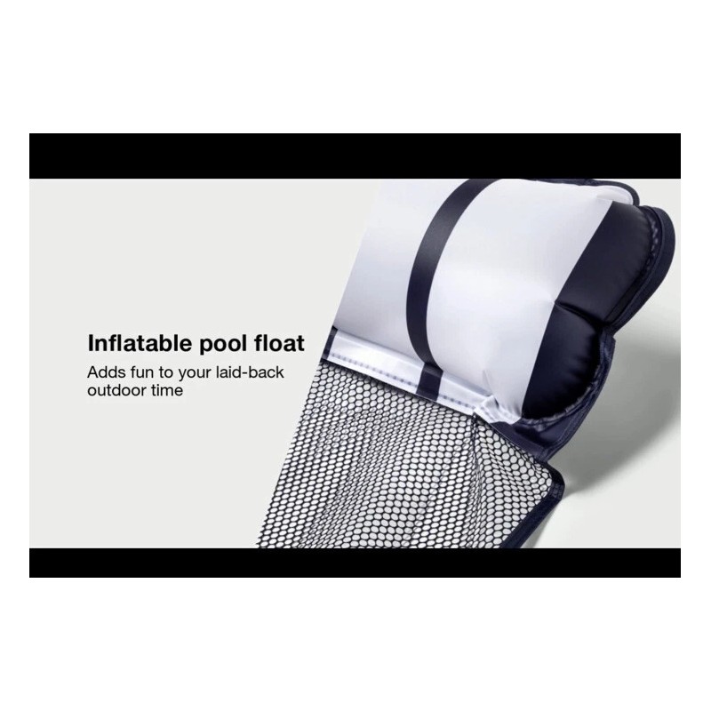 Sun Squad Inflatable Hammock Sun Squad Pool Float Navy &