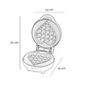 Innoteck Kitchen Pro 550W Mini Waffle Maker – Red Heart-Shaped