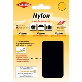 Kleiber 430-39 Nylon-Flicken, 12 x 10 cm, schwarz 2er-Set