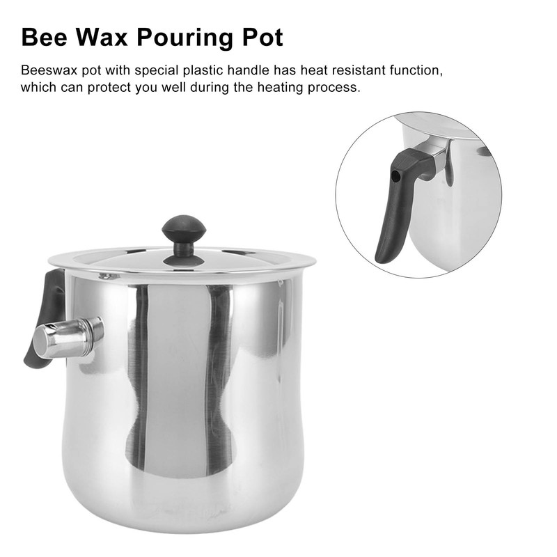 Bee Wax Melting Pot Stainless Steel Heatproof Durable Beekeeping Wax