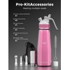 Whipped Cream Dispenser,Aluminum Cream Whipper 500mL/1 Pint,3 Decorating Nozzles,1 Brush,