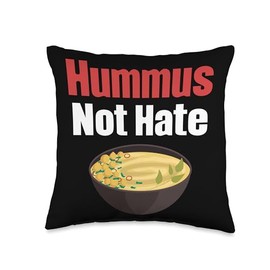 Hummus Lover Gluten-free Falafel Jewish Kosher Hummus Not Hate Gluten-Free Falafel Jewish Kosher Cuisine Throw Pillow, 16x16, Multicolor