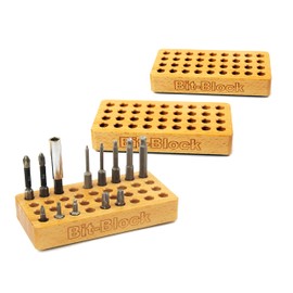 Bit Block Set of 3 – The Workshop Bit Stand Empty Box Bit Holder Table Stand and Drawer Insert Bit Storage Organiser Empty