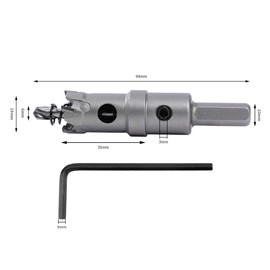 Dribotway Bi-Metal Hole Saw 19mm TCT Carbide Heavy Duty Industrial Grade Stainless Steel Hole Cutter for Mental Wood Stainless Steel Plastic Copper