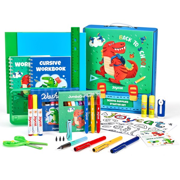 48-Piece Washable Back to School Supplies Gift Kit for Kids-Dinosaur