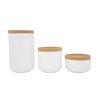 Kamenstein Ceramic and Cork Set of 3 Stackable Canisters, 1/2