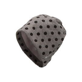 Sterntaler Baby Girl Beanie Baby Slouch Beanie Dots Hat - Beanie Baby, Children's Beanie - Lined with Cotton Fleece - Smoke Grey, smoke Grey