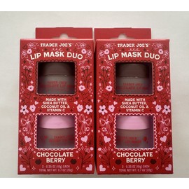 Trader Joe's 2 Packs Trader Joe’s Lip Mask Duo Shea Butter Coconut Oil Chocolate Berry