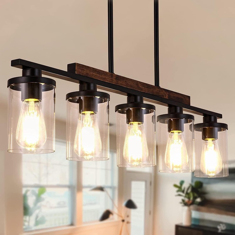 5 Pack Clear Glass Lamp Shade，Glass Shade Covers Replacements for