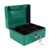 Kippen 10032V1 Cash Box with Coin Compartment, Colour: Green, Dimensions: