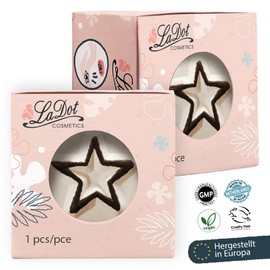 LaDot Tattoo for Children and Adults, Temporary Skin-friendly Fake Tattoos, Tattoo Stamps without Needles for Body and Arm, Waterproof, Ceramic Stamp Star