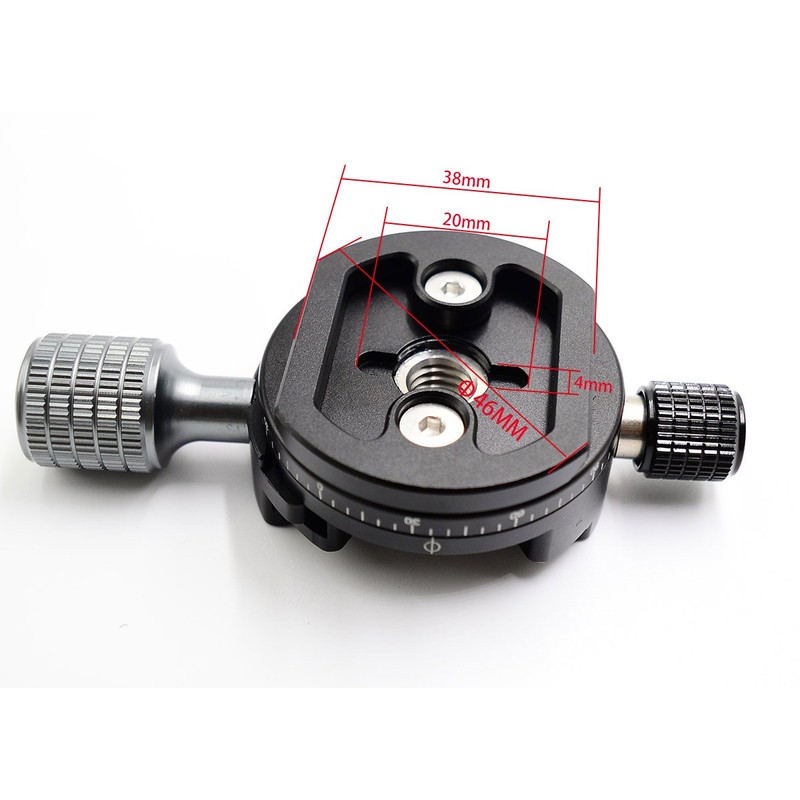 koolehaoda 360° Mini Panoramic Tripod Head Metal Clamp Compatible with