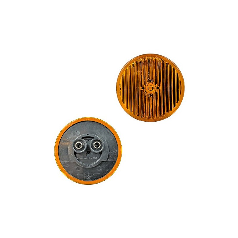 Pair of 2" Round - Amber LED Side Markers w/2