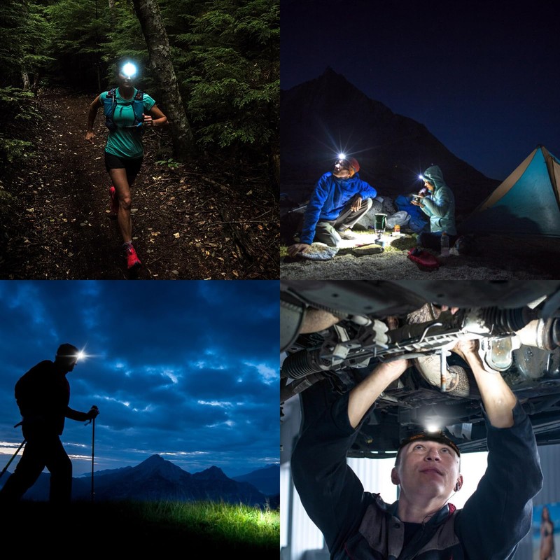 NICRON H15T Headlamp Rechargeable, 500 Lumens LED Headlamp with Red