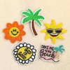 5Pcs Green Embroidered Iron On Patches DIY Accessories, Applique Coconut