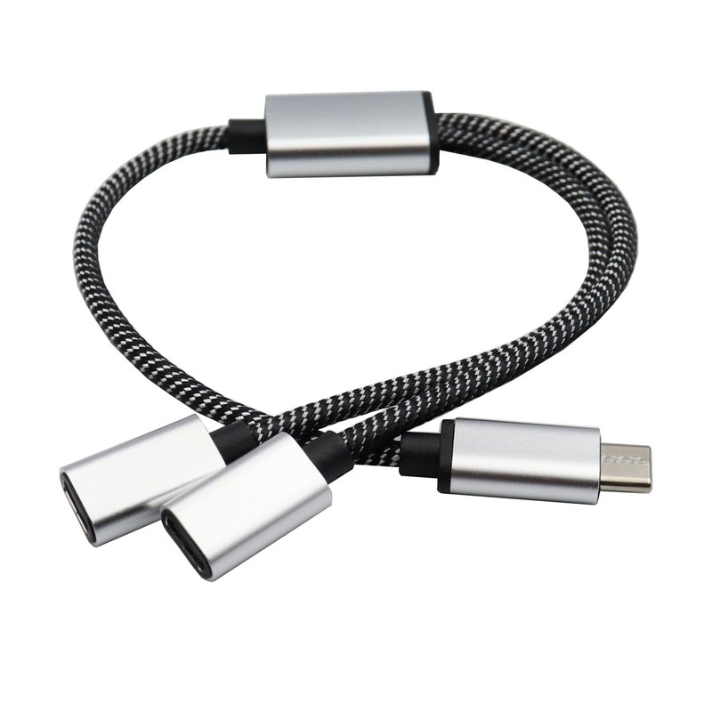 XUYUH USB C Male to Double USB C Female Splitter