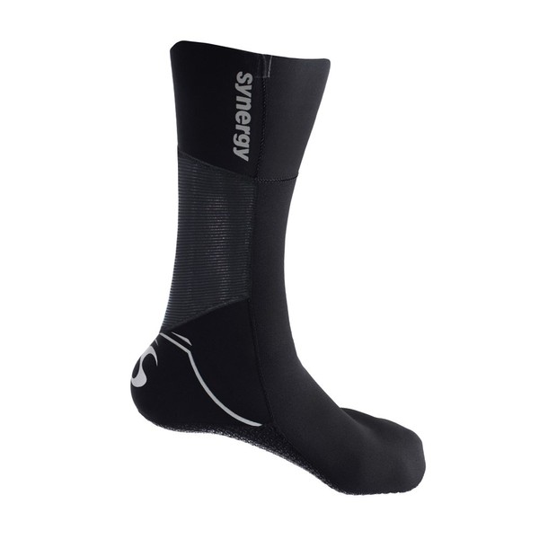 Synergy Swim Socks Neoprene Swim Booties (X-Small) Black