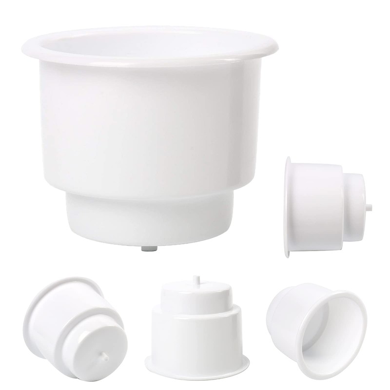 Amarine Made 4Pcs Marine Plastic Cup Drink Holder with Drain