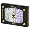 Copag 1546 100% Plastic Poker Playing Cards, Jumbo Index Purple & Grey Backs Twin Pack
