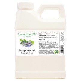 GreenHealth Borage Seed Carrier Oil - 16 fl oz - White Plastic Jug w/ Cap - GreenHealth