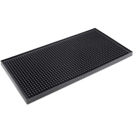 KYONANO Tamper Mat, Tamping Mat Made of Robust Rubber, Coffee Tamper Mat, Non-Slip, Coffee Mashing Mat, Espresso Tamper Mat for Portafilter, Tamper Tray, 15 x 30 cm (Black)