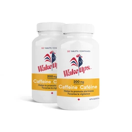 Wake-Ups 200mg Extra Strength Caffeine Tablets | Promotes Alertness and Endurance | Pack of 2 | 100 Tablets