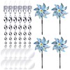 Pigeon Deterrent 4 Windmills+6 Reflective Bird Deterrent Rods+12 Reflective Discs