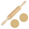 DELORIGIN Cat Embossed Wooden Rolling Pin 34cm Long Rolling Pin