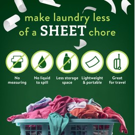 Biokleen Biokleen Laundry Detergent Sheets - Dye & Fragrance Free, Hypoallergenic, Enzymatic Cleaner, Stain Remover, Bio Active Formula, No Plastic Jug, Unscented, 200 Loads