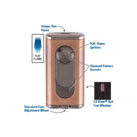 Xikar Verano 554G2 Flat Jet Torch Flame Cigar Lighter Gunmetal Warranty NEW