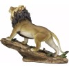 Large African Wildlife Lion Ascending On Pride Rock Statue 16.25"L