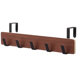 Yamazaki Home Ply Over The Door Hooks - Hanging Coat Rack, Brown