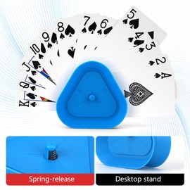 Celehappy 4-Pack Card Holder for Playing Cards Triangle Shaped