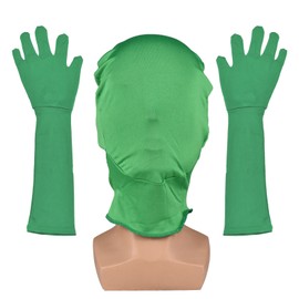 Green Chroma Key Mask Gloves Chromakey Hood Glove Invisible Effects Background Chroma Keying Green Gloves Mask for Green Screen Photography Photo Video