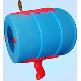 AirZooka Blaster Toy, Air Cannon Fun, Launch a Powerful and Safe Assault on Adults, Children and Animals, Best Prank Toy! (Blue and Red)