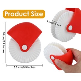 DS. DISTINCTIVE STYLE Pastry Wheel Decorator Set of 2, Includes Lattice and Crust Roll for Pizza, Pastry, Ravioli Pasta, Pie and Cookie Decoration or Baking Cooking