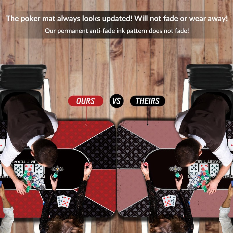 nuveti Poker Mat - 94 x47inch Non-Slip Poker Table Game