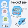 4 Pcs Digital Timer Kitchen Timer, Magnetically Attracted Countdown Stopwatch,