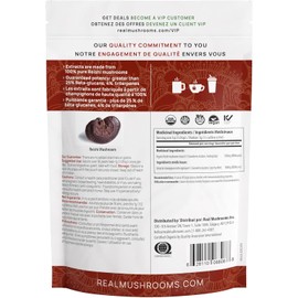 Real Mushrooms Reishi Powder - Organic Mushroom Extract Supplement with Potent Red for Energy Vegan Supplement, Non-GMO, 45 Servings