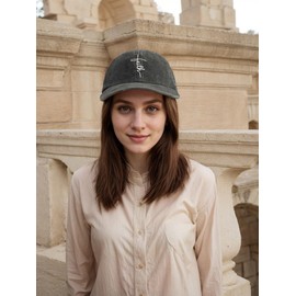 Wodeal Faith Hat for Men Women, Embroidered Adjustable Unisex Classic Religious Baseball Cap Black